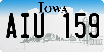IA license plate AIU159