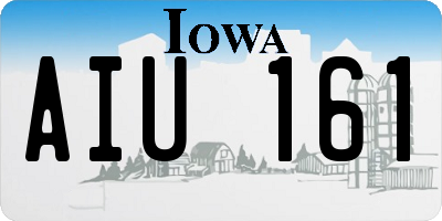 IA license plate AIU161