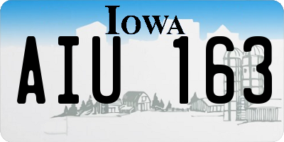 IA license plate AIU163
