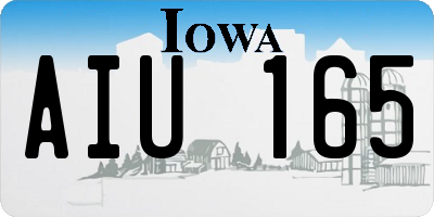 IA license plate AIU165