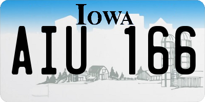 IA license plate AIU166