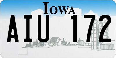IA license plate AIU172
