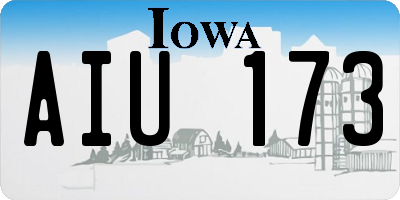 IA license plate AIU173