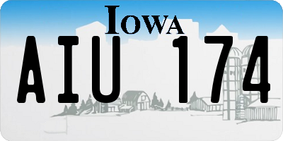 IA license plate AIU174