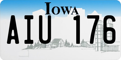 IA license plate AIU176