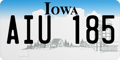 IA license plate AIU185