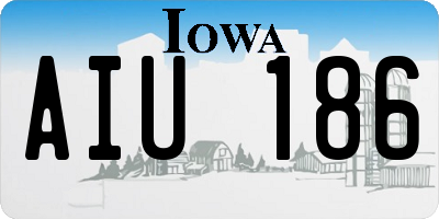 IA license plate AIU186