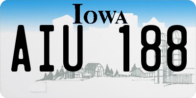 IA license plate AIU188
