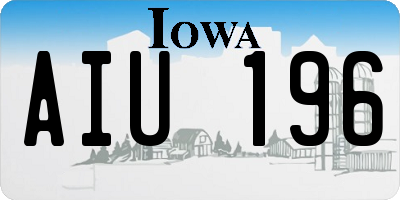 IA license plate AIU196