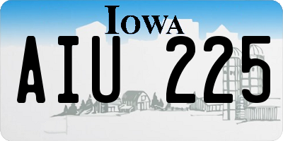 IA license plate AIU225