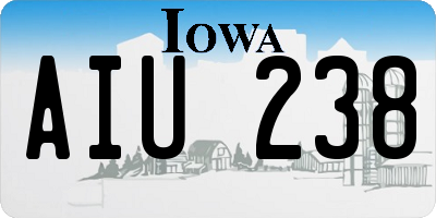 IA license plate AIU238
