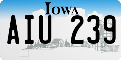 IA license plate AIU239