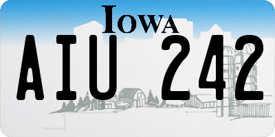 IA license plate AIU242