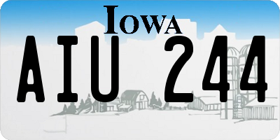 IA license plate AIU244