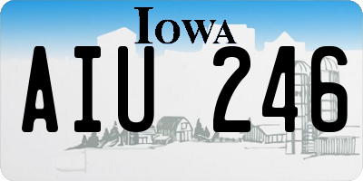 IA license plate AIU246
