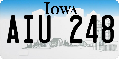 IA license plate AIU248