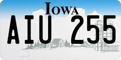 IA license plate AIU255