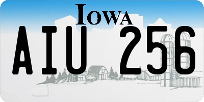 IA license plate AIU256