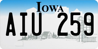 IA license plate AIU259