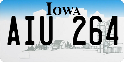 IA license plate AIU264
