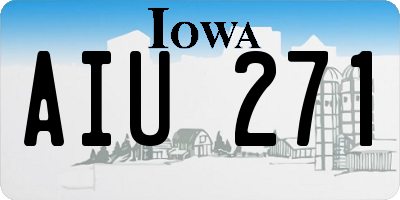 IA license plate AIU271