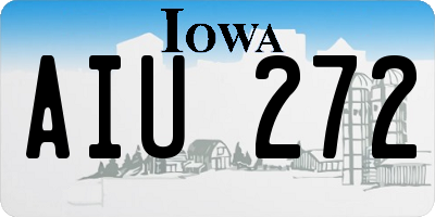 IA license plate AIU272
