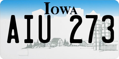 IA license plate AIU273