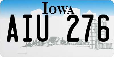 IA license plate AIU276