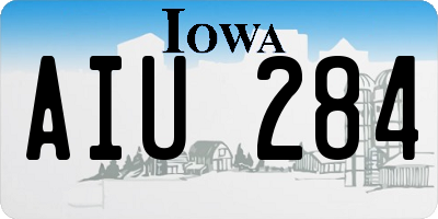 IA license plate AIU284
