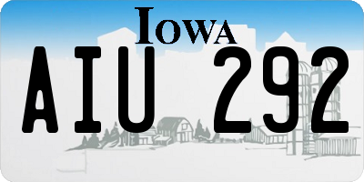 IA license plate AIU292
