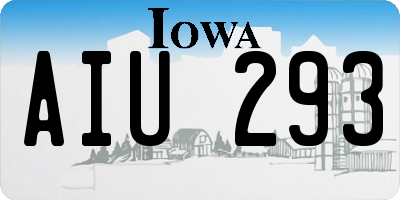 IA license plate AIU293
