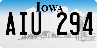 IA license plate AIU294