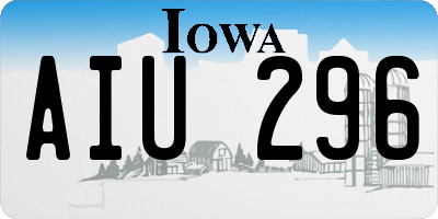IA license plate AIU296
