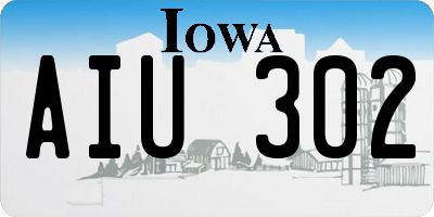 IA license plate AIU302