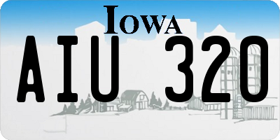 IA license plate AIU320