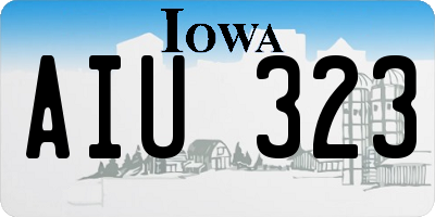 IA license plate AIU323