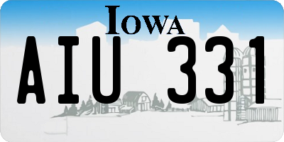 IA license plate AIU331