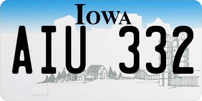 IA license plate AIU332