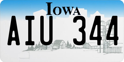 IA license plate AIU344