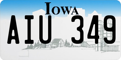 IA license plate AIU349