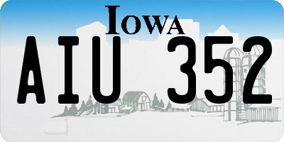 IA license plate AIU352