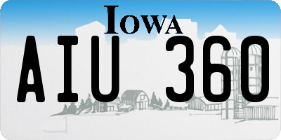 IA license plate AIU360