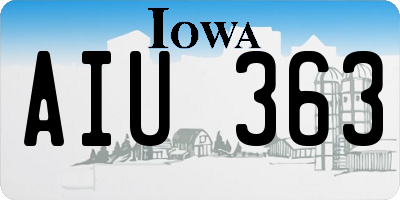 IA license plate AIU363