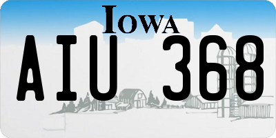 IA license plate AIU368