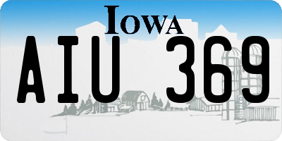 IA license plate AIU369