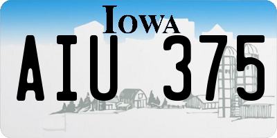 IA license plate AIU375