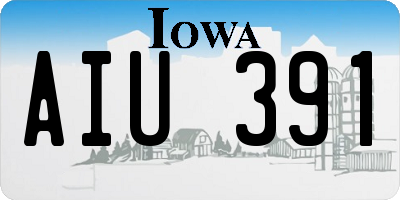 IA license plate AIU391