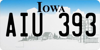 IA license plate AIU393