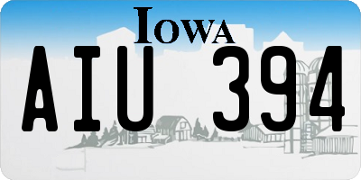 IA license plate AIU394