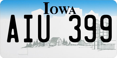 IA license plate AIU399
